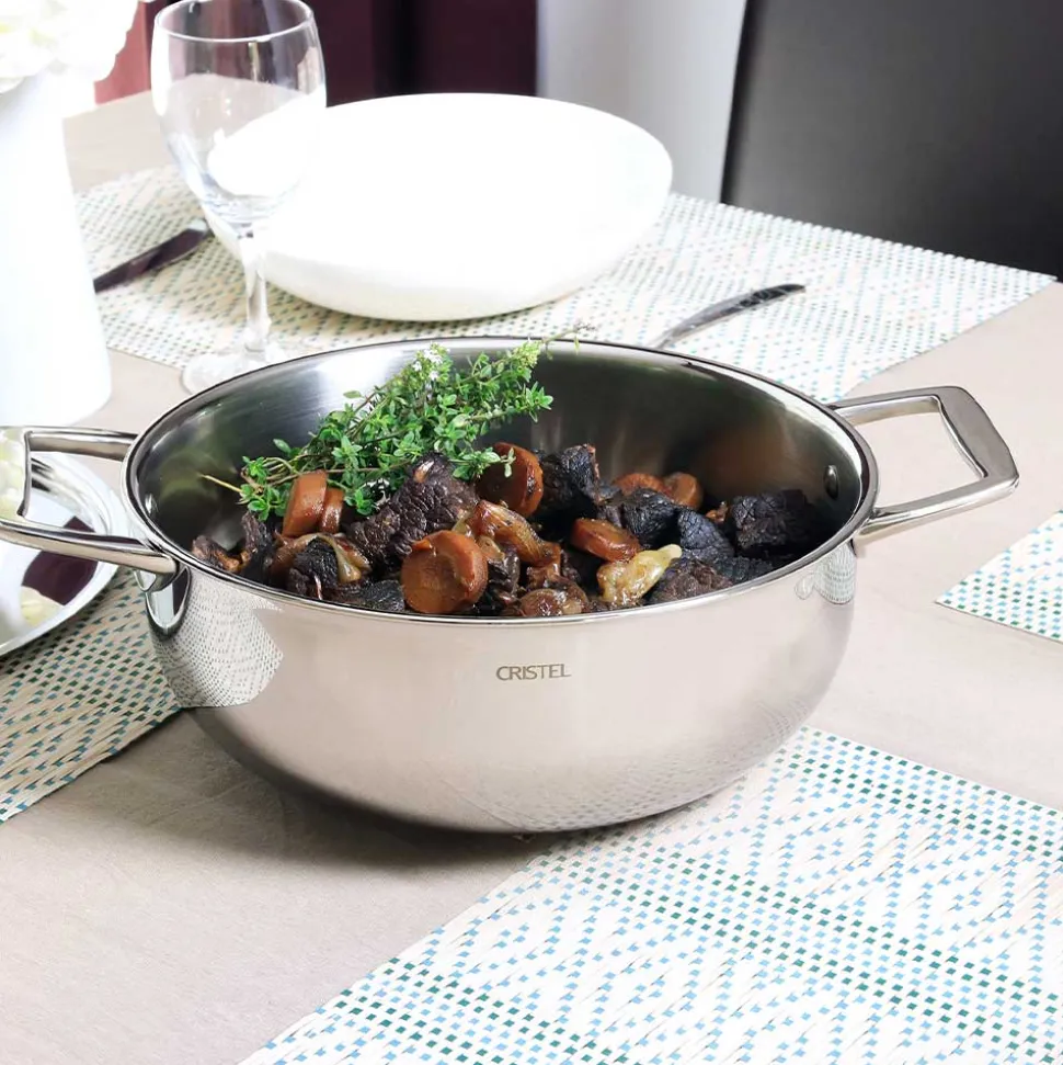 Faitout Inox Castel'Pro avec couvercle en Verre OFFERT - CRISTEL