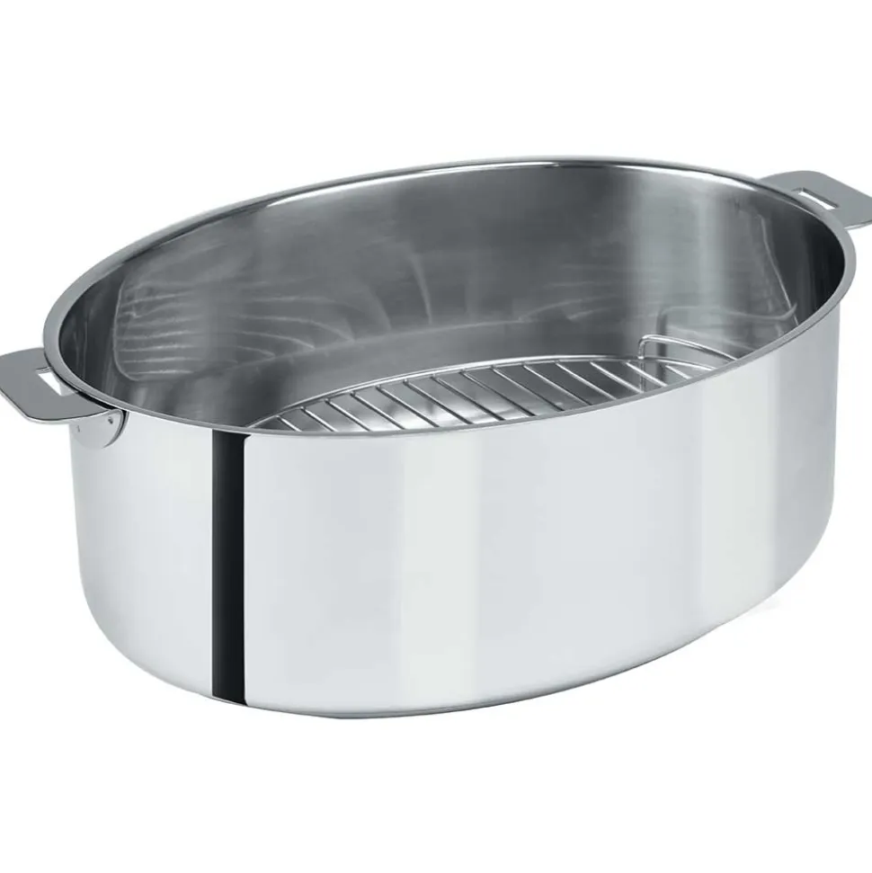 Faitout Ovale avec grille Mutine Poignée Amovible - CRISTEL