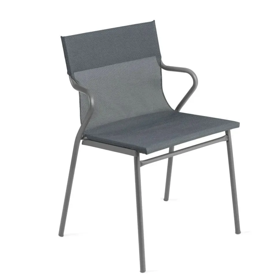 Fauteuil extérieur structure titane Horizon - toile Batyline - LAFUMA