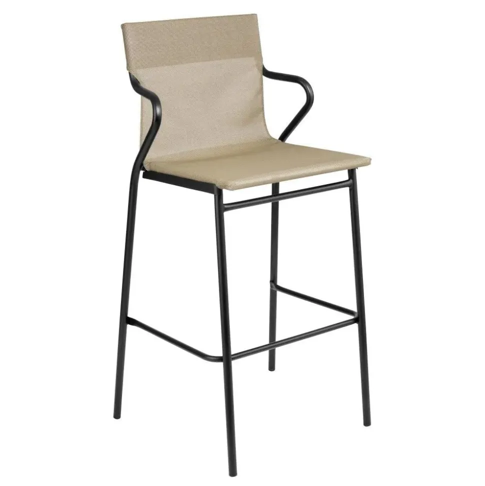 Fauteuil haut extérieur structure noire Horizon - LAFUMA
