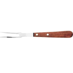 Fourchette inox manche en bois Plancha ou BBQ - Au Nain