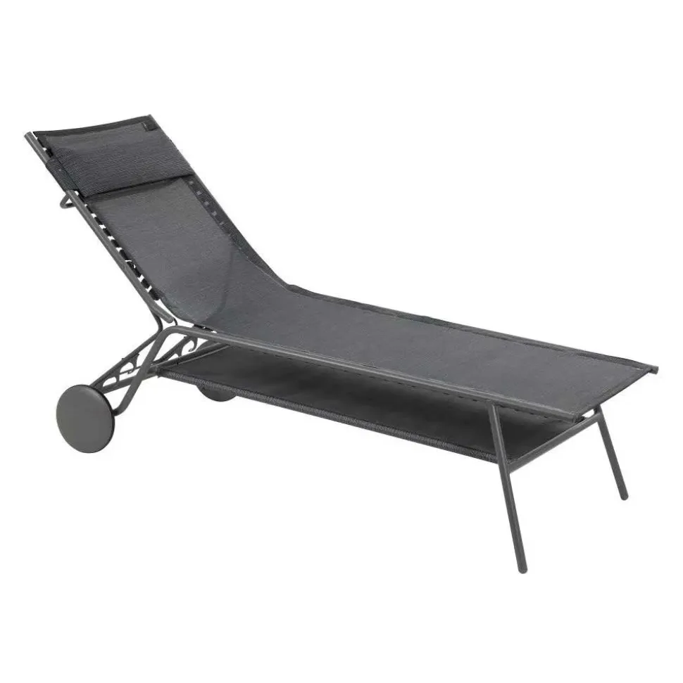 Lit bain de soleil Miami II toile Batyline DUO Assise haute - LAFUMA