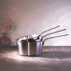 Lot 3 Casseroles Inox Brossé 1826 - CRISTEL