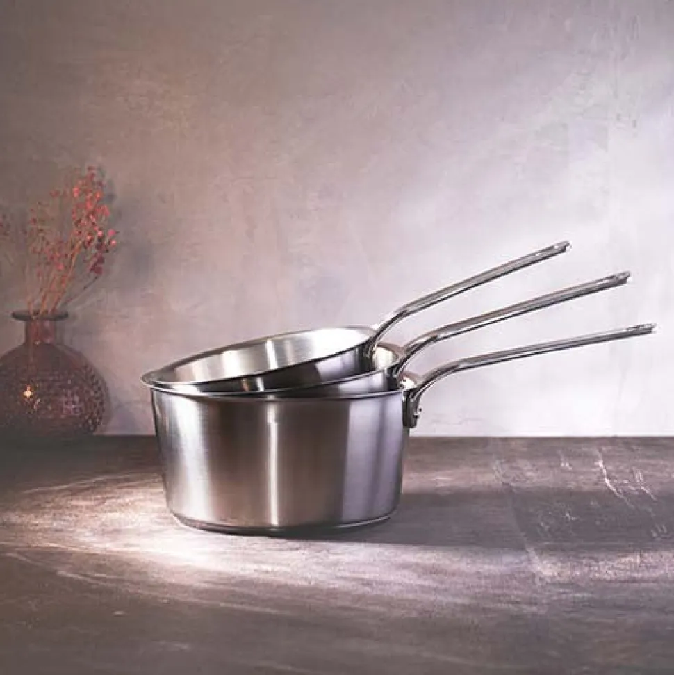 Lot 3 Casseroles Inox Brossé 1826 - CRISTEL