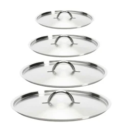Lot 4 Couvercles Inox Brossé - DE BUYER
