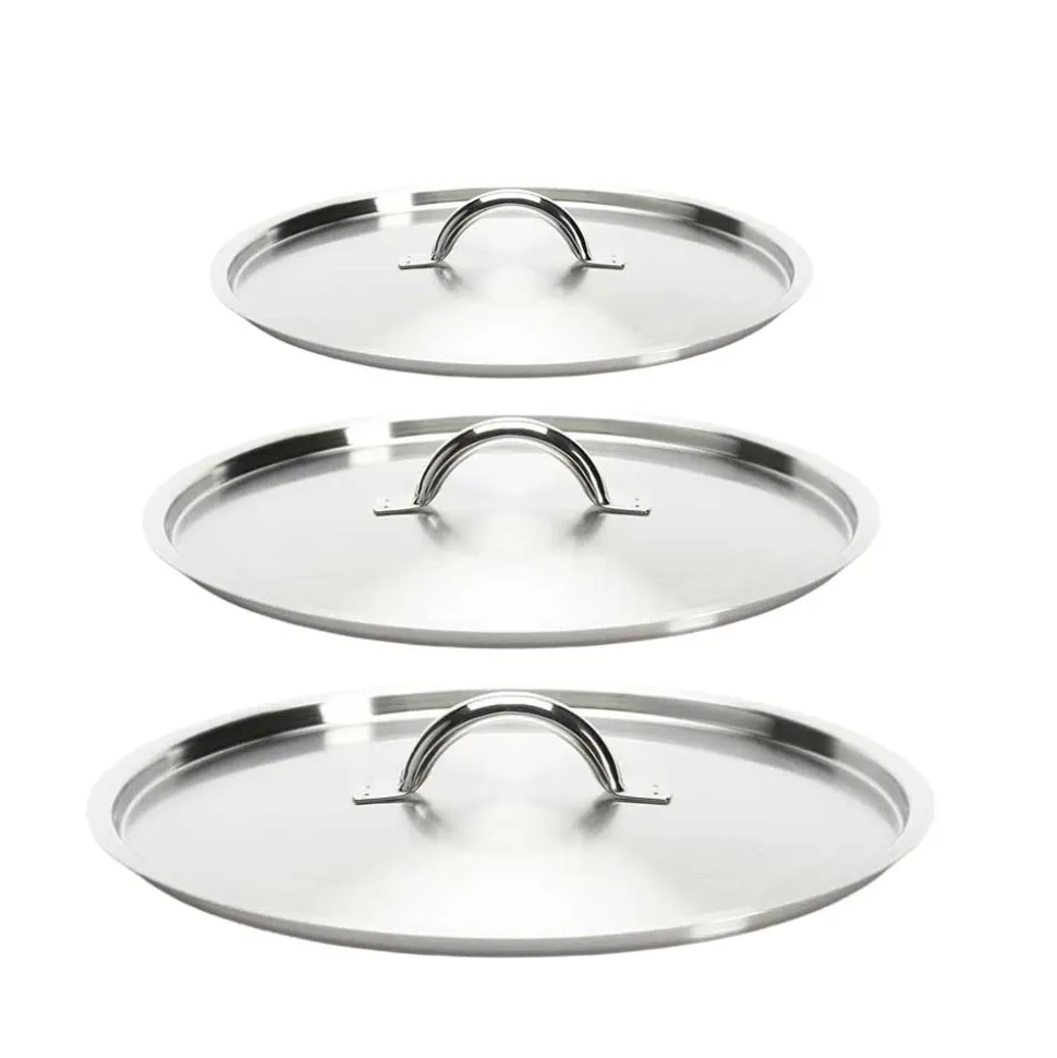 Lot 3 Couvercles Inox Brossé - DE BUYER