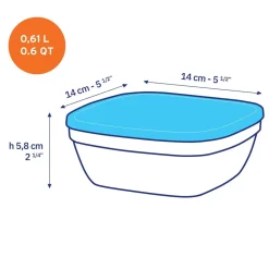 Lot de 3 boites conservation verre carrées Freshbox - DURALEX