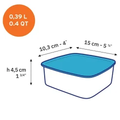 Lot de 3 boites conservation verre rectangulaires Freshbox - DURALEX