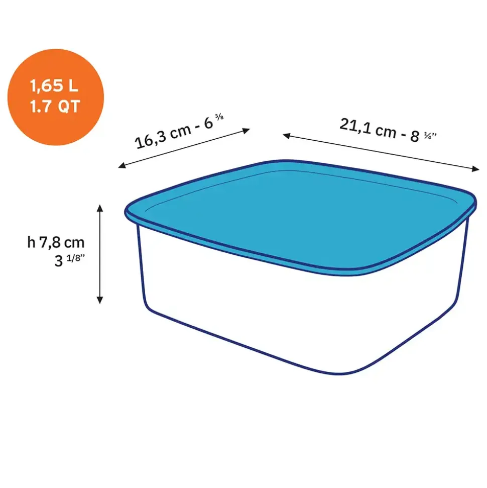 Lot de 3 boites conservation verre rectangulaires Freshbox - DURALEX