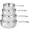 Lot de 4 Casseroles CASTEL'PRO Inox - CRISTEL