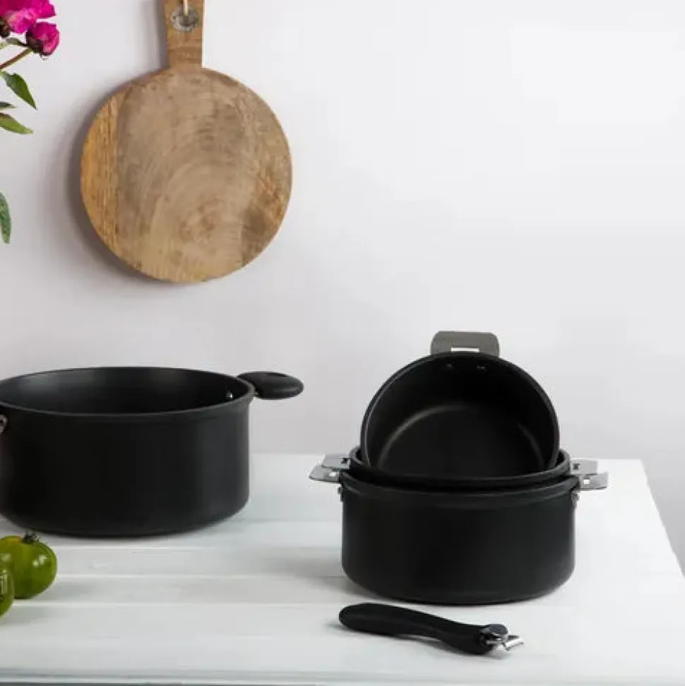 Lot de 3 Casseroles Cookway avec 1 poignée OFFERTE - CRISTEL