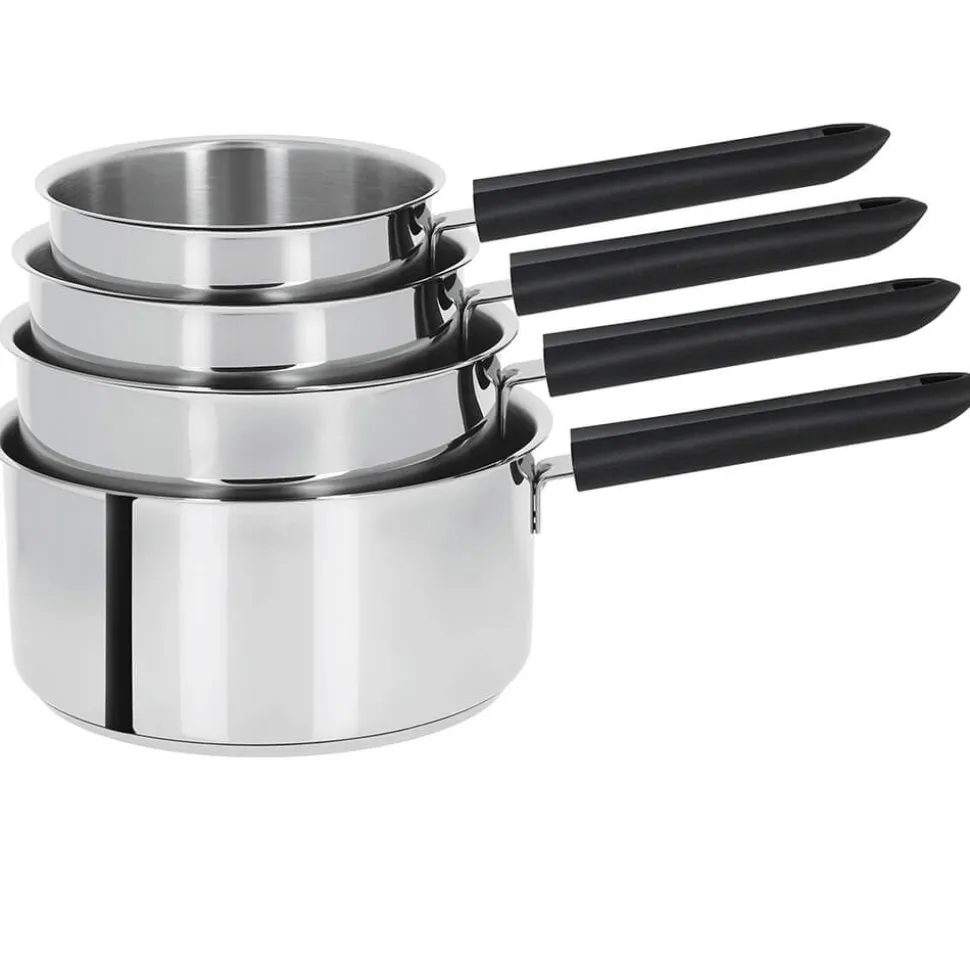 Lot de 4 Casseroles Inox Mutine - CRISTEL
