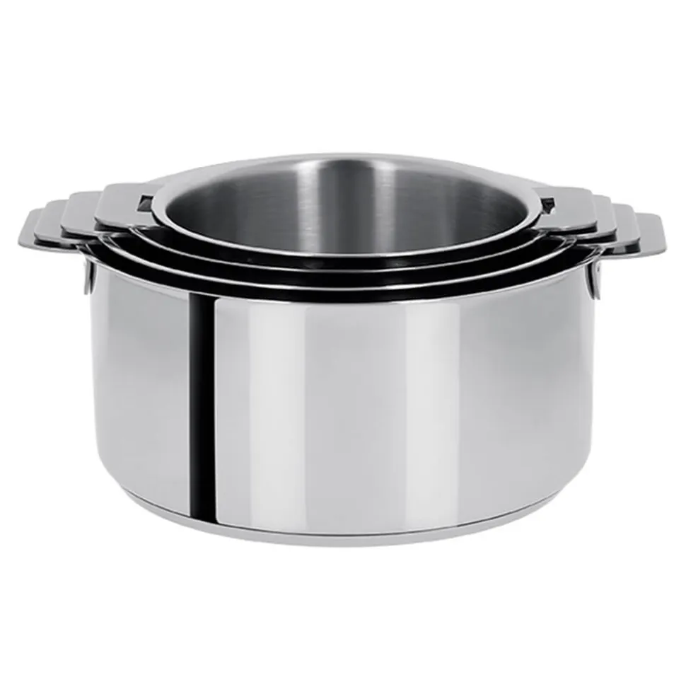 Lot de 4 Casseroles Mutine poignée amovible - CRISTEL