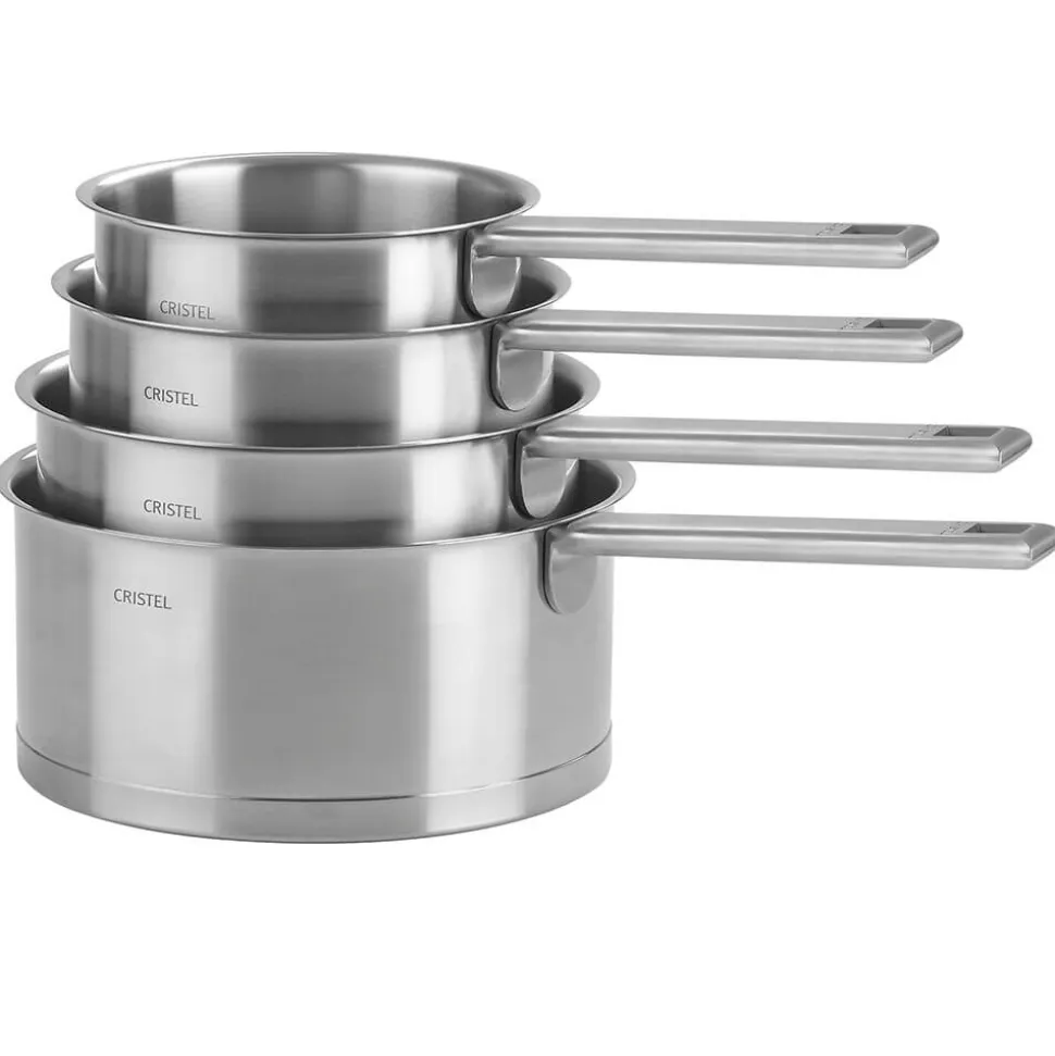 Lot de 4 Casseroles Strate poignée fixe - CRISTEL