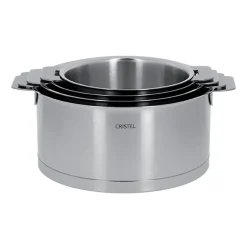 Lot de 4 Casseroles STRATE poignée amovible - CRISTEL