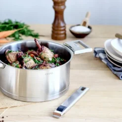 Lot de 3 Casseroles STRATE poignée amovible - CRISTEL