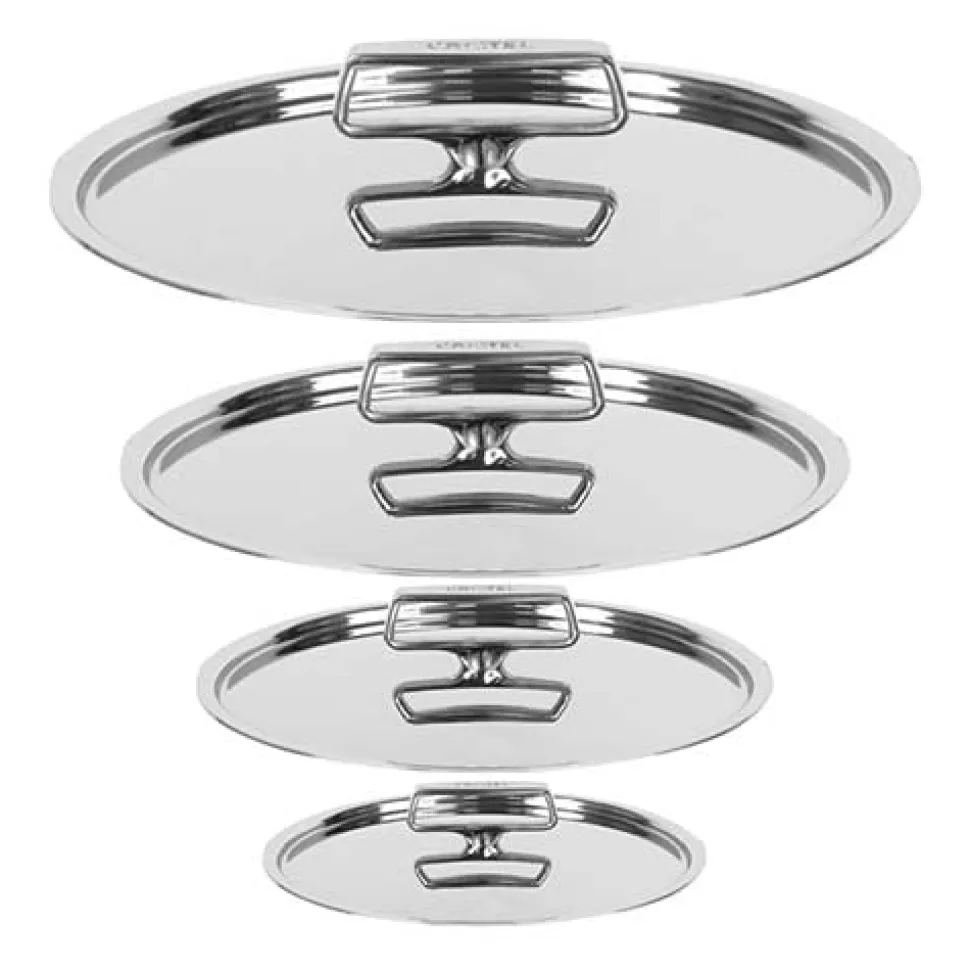 Lot de 4 Couvercles inox brillant Castel'Pro - CRISTEL