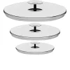 Lot de 3 Couvercles inox Graphite - CRISTEL