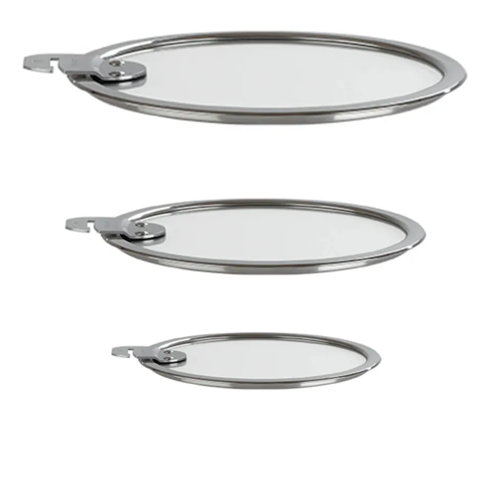 Lot de 3 Couvercles STRATE poignée amovible - CRISTEL