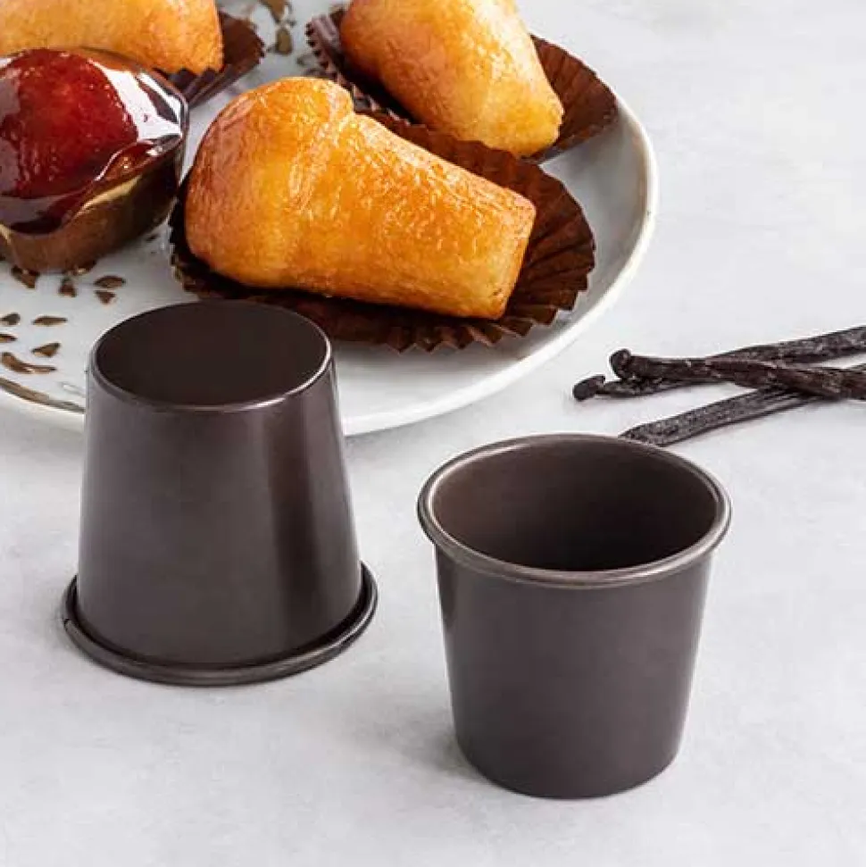Lot de 6 moules à Dariole et Baba anti-adhérents - GOBEL