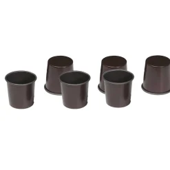 Lot de 6 moules à Dariole et Baba anti-adhérents - GOBEL