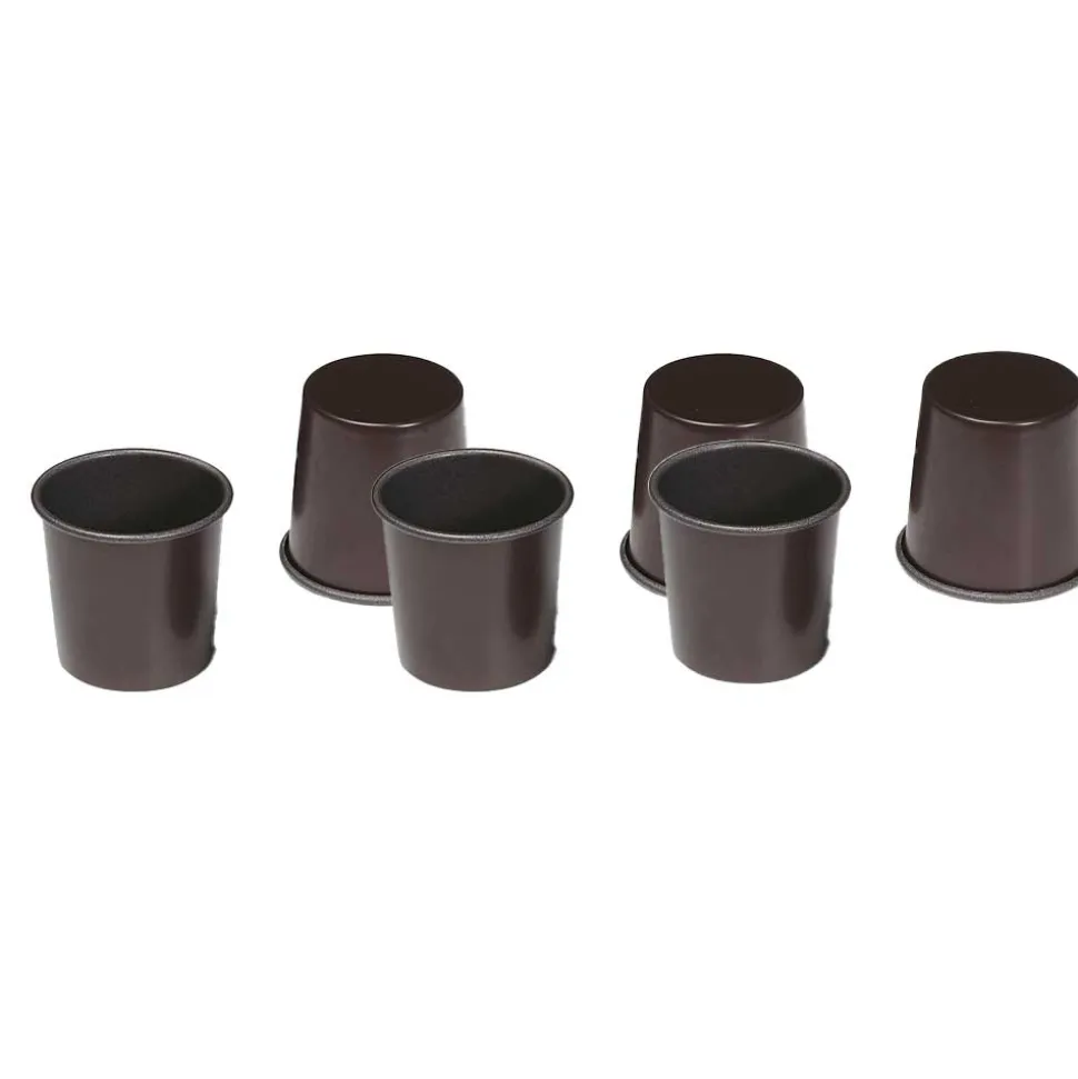 Lot de 6 moules à Dariole et Baba anti-adhérents - GOBEL