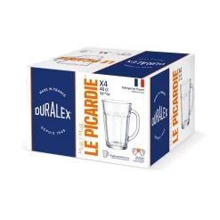 Lot de 4 Mugs Transparent 48 cl PICARDIE - DURALEX