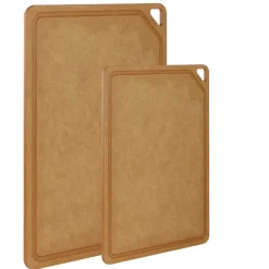 Lot de 2 planches à découper avec rainure - CRISTEL