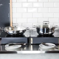 Lot de 2 Plats Sautoir Inox Castel'Pro - CRISTEL