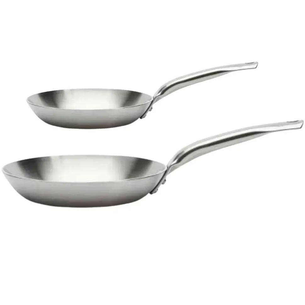 Lot de 2 Poêles Alchimy Inox - de BUYER