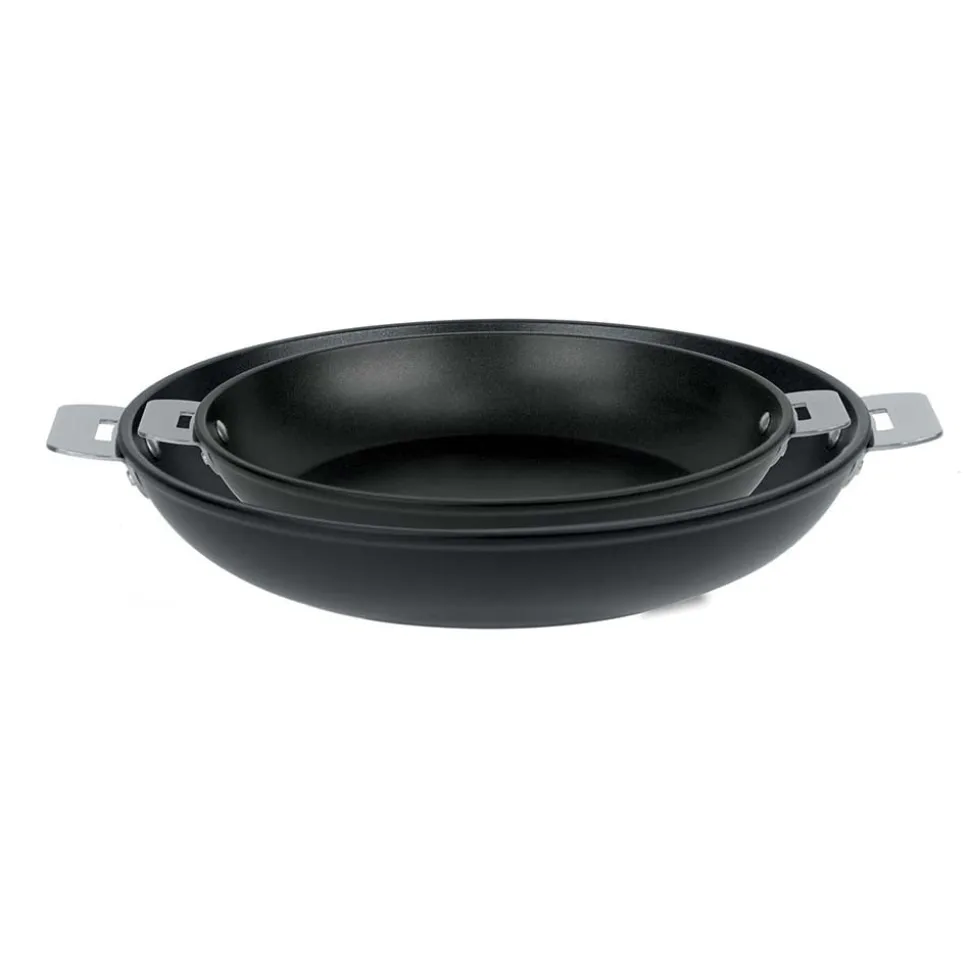Lot 2 poêle Aluminium à poignée amovible Cookway 24 et 28 cm - CRISTEL