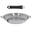 Lot Poêle inox Mutine avec 1 poignée amovible - CRISTEL