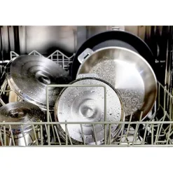 Lot Poêle inox Mutine avec 1 poignée amovible - CRISTEL