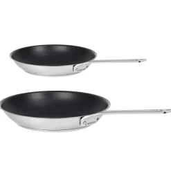 Lot 2 Poêles Inox Antiadhésive 1826 - CRISTEL