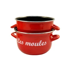 Marmite à moules Rouge "Les Moules" - BAUMALU