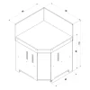 Meuble d'Angle pour Cuisine Extérieure Vert Sauge - ENO