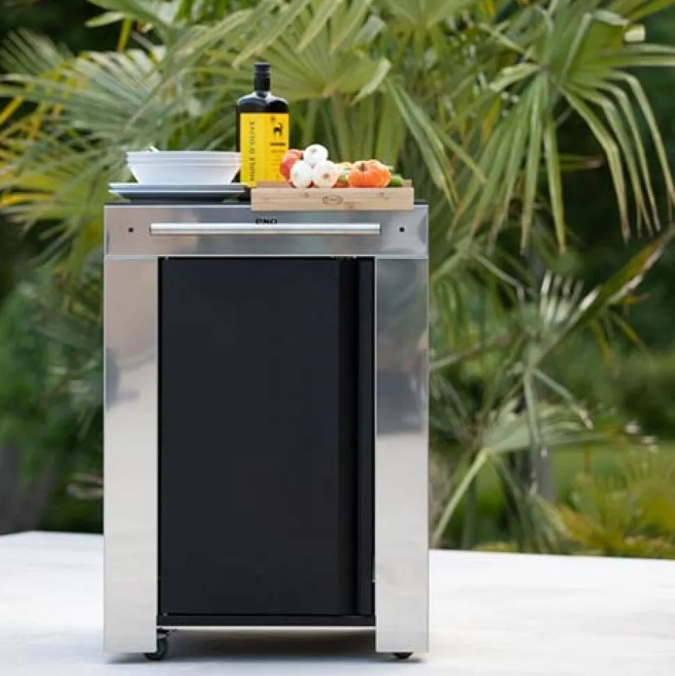 Meuble desserte FELIX noir inox - ENO