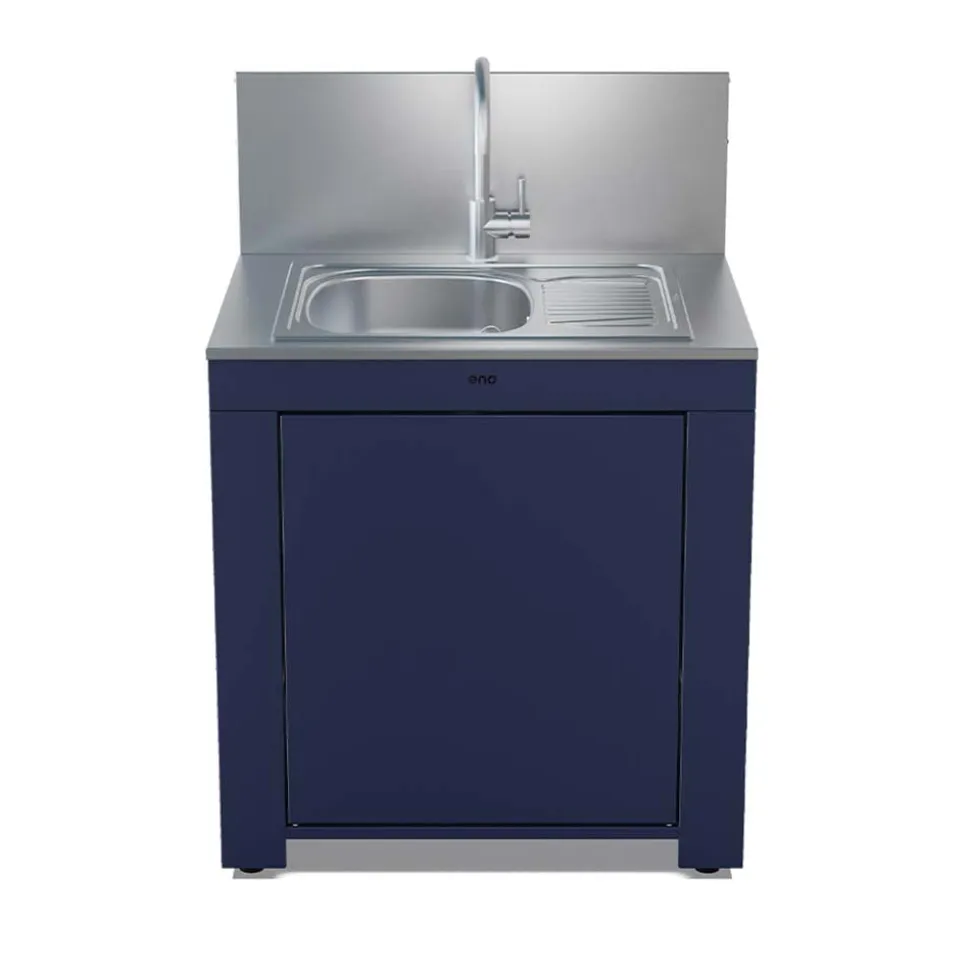 Meuble Évier avec Égouttoir 80 cm Bleu navy - ENO