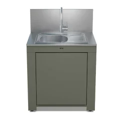 Meuble Évier avec Égouttoir 80 cm Vert Sauge - ENO