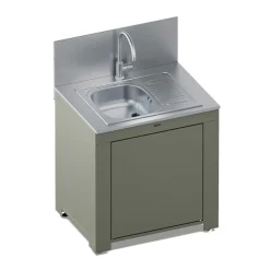 Meuble Évier avec Égouttoir 80 cm Vert Sauge - ENO