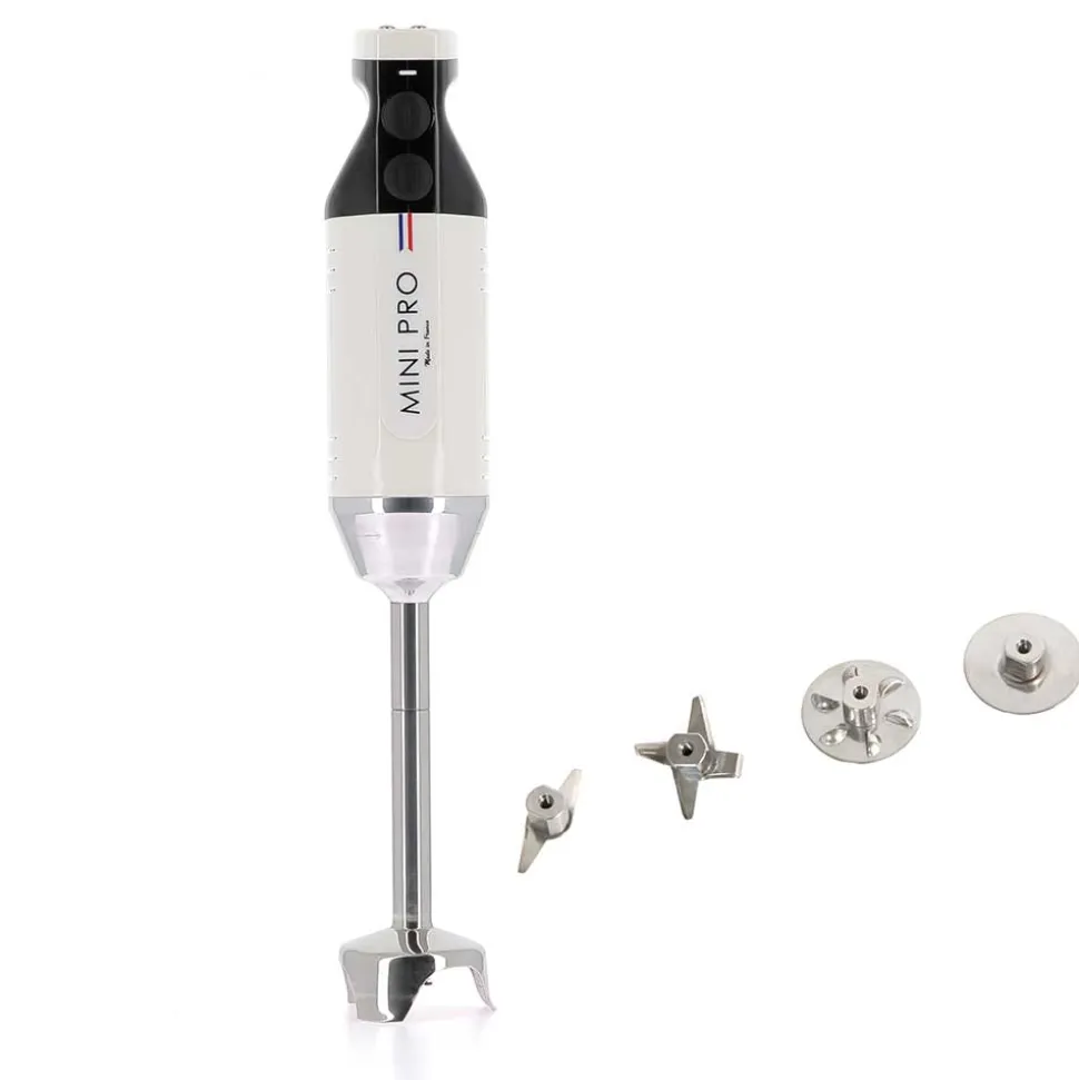 Mixeur plongeant polyvalent mini-pro Blanc Noir 4 couteaux - DYNAMIC