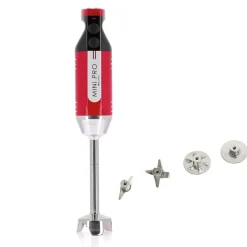 Mixeur plongeant polyvalent mini-pro Rouge Noir 4 couteaux - DYNAMIC