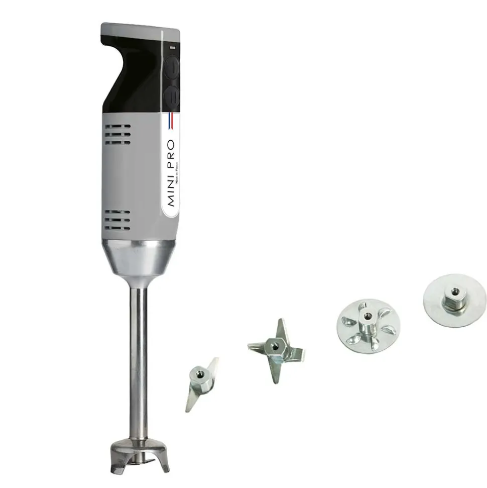 Mixeur plongeant polyvalent mini-pro Gris Noir 4 couteaux - DYNAMIC