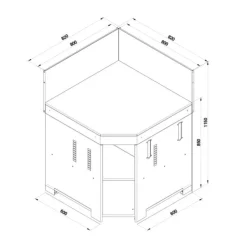 Module d’angle pour cuisine extérieure - ENO
