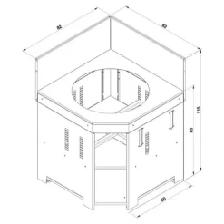 Module d'Angle pour Kamado M et L Gris Cargo - ENO