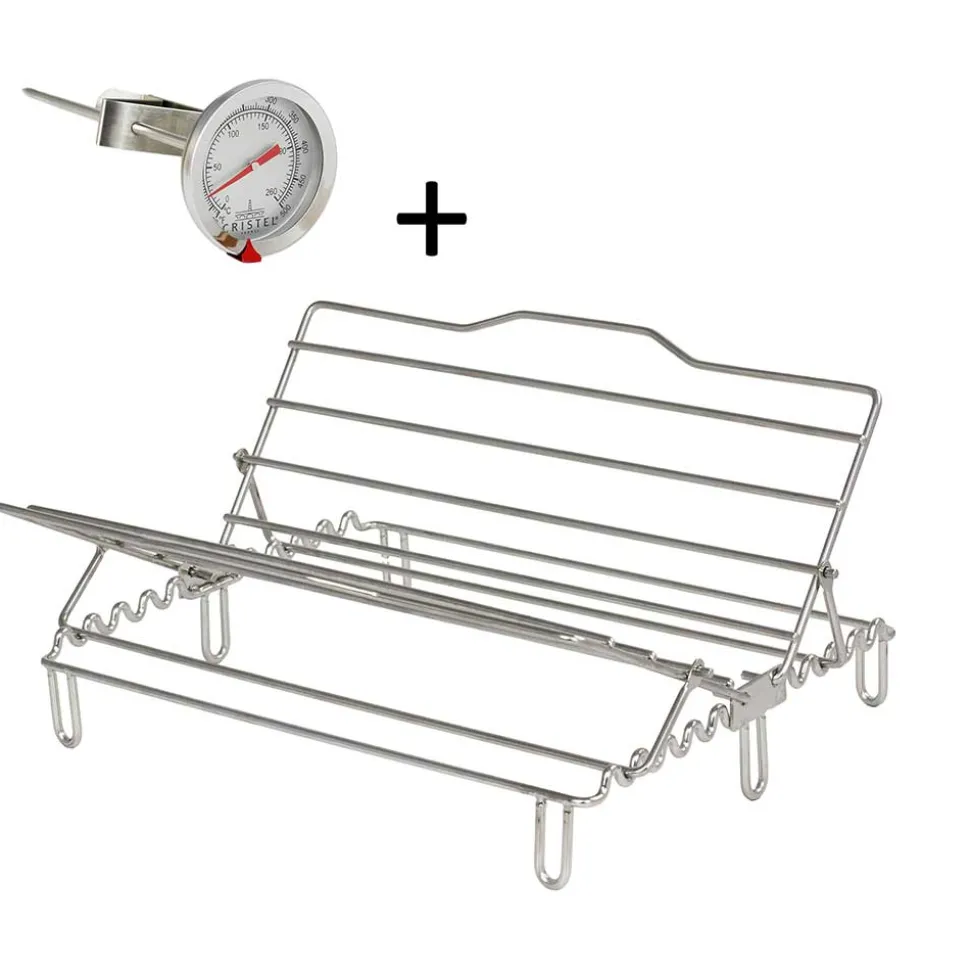 Pack grille berceau + thermomètre de cuisson - CRISTEL