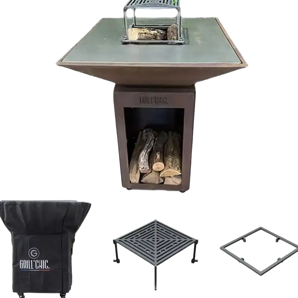Pack Printemps Brasero Auvergnat Carré CORTEN - GRILL CHIC
