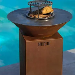 Pack Printemps Brasero Auvergnat Rond CORTEN - GRILL CHIC