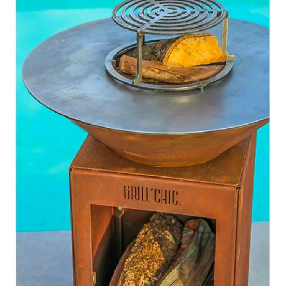 Pack Printemps Brasero Auvergnat Rond CORTEN - GRILL CHIC
