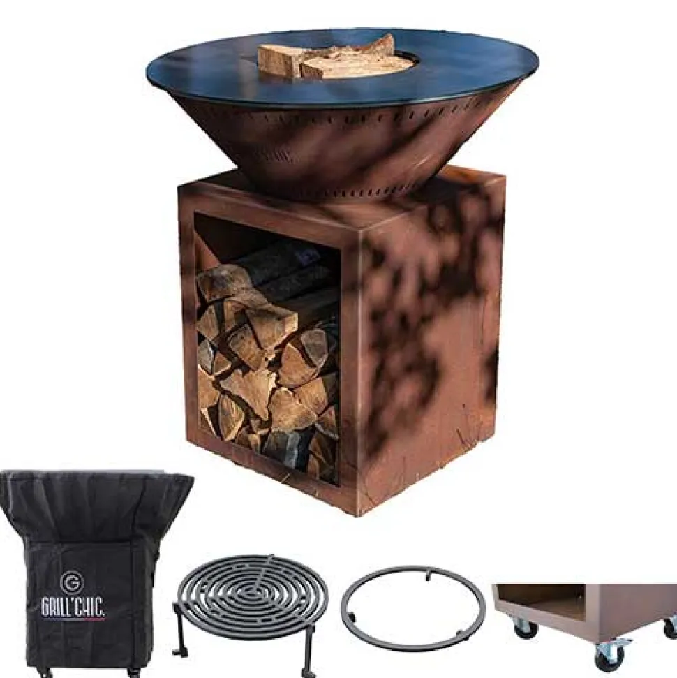 Pack Printemps Brasero Classique CORTEN Double Cuve - GRILL CHIC